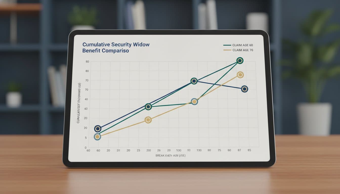 Social Security Widow Benefit Claiming: Dollar Scenarios at Ages 60, 62, 70 — Benefits